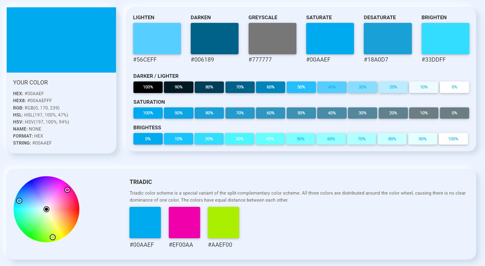 Seochecker Color palette and schemes generator